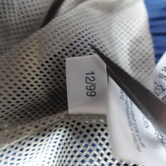 Adidas Pants L Blue Nylon Vintage Lined Y2K 1999 Embroidered Jogger - Picture 8 of 9